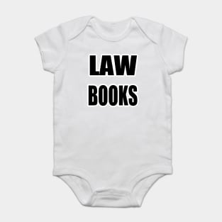 "Law Books" Text Typography Baby Bodysuit